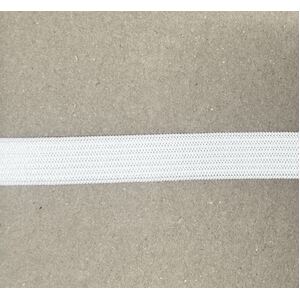 WHITE 12mm Double Knitted Elastic Per Metre