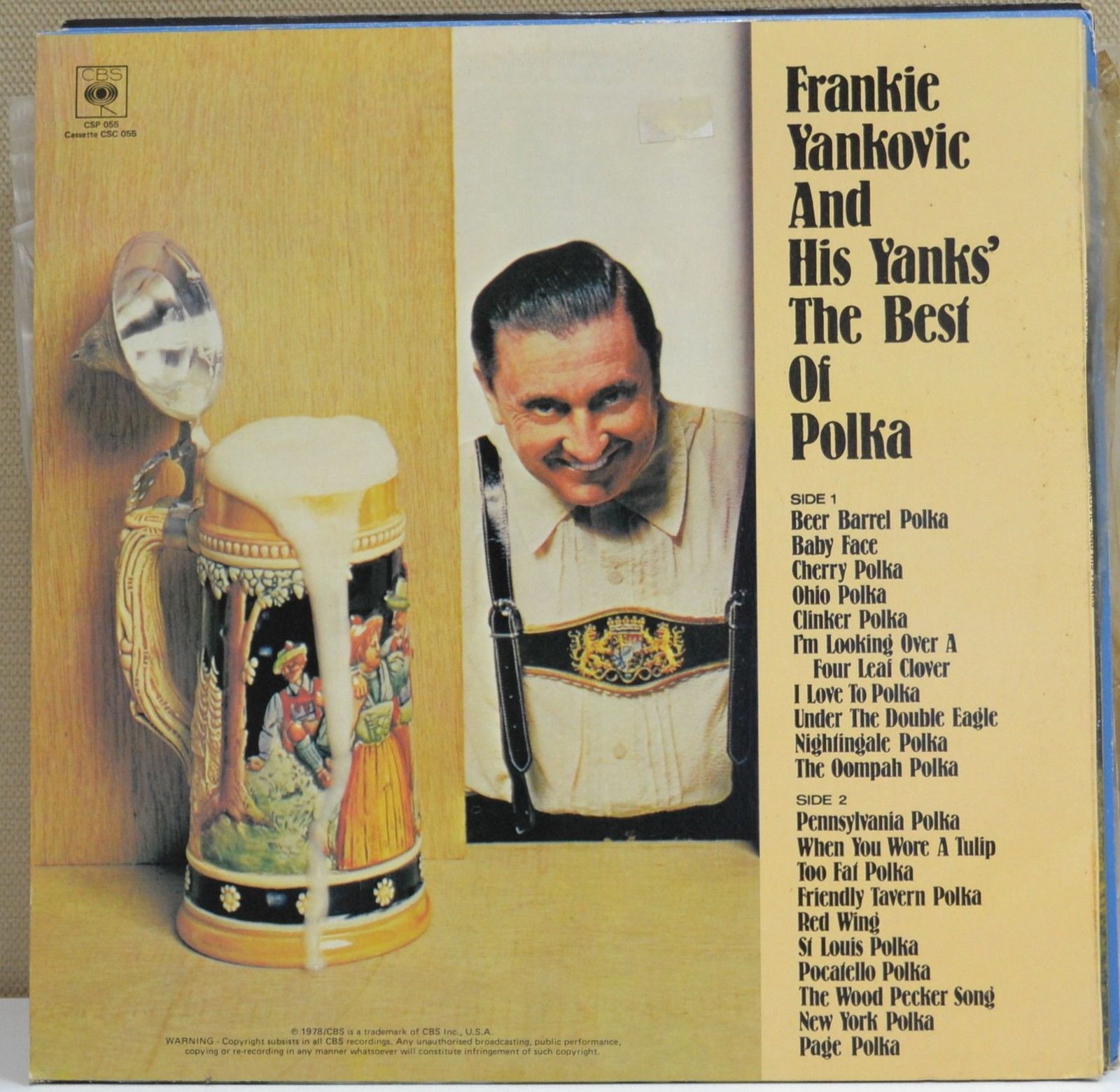 Frankie Yankovic And His Yanks The Best Of Polka 1978 Lp Record L10