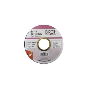 Birch DARK GREY Polycotton Bias Binding 12mm x 30m roll