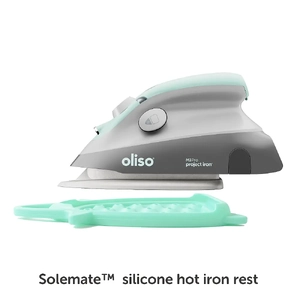 OLISO Mini Project Iron M3Pro-AQUA, Ceramic Soleplate, SoleMate & Prolight