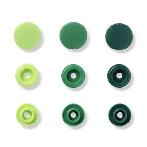 Prym Love Color Snap Fasteners Plastic 12.44mm, Green Mix