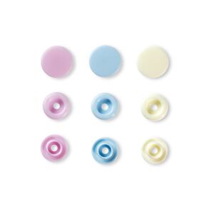 Prym Love Color Snap Fasteners Plastic 12.44mm, Rose/Light Blue/Pearl