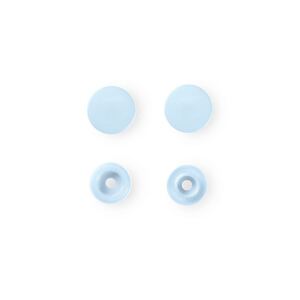 Prym Non-Sew Press Fasteners, Colour Snaps, Round, 12.44mm, Light Blue 30pce