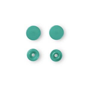 Prym Non-Sew Press Fasteners, Colour Snaps, Round, 12.44mm, Green 30pce