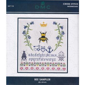 DMC, BEE SAMPLER Counted Cross Stitch Kit 587118, 30 x 34cm