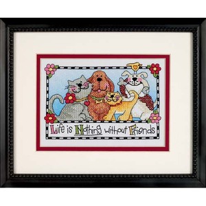 LIFE IS NOTHING WITHOUT FRIENDS Counted Cross Stitch Kit 65171 By Dimensions