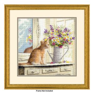 KITTEN IN THE WINDOW Counted Cross Stitch Kit 30.4 x 30.4cm #70-35359 By Dimensions