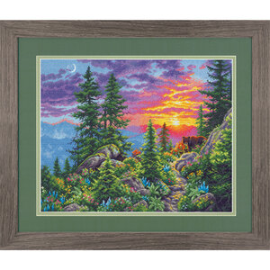 SUNSET MOUNTAIN TRAIL Counted Cross Stitch Kit 70-35383 By Dimensions