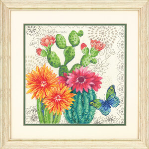 CACTUS BLOOM Counted Cross Stitch Kit 30.4cm x 30.4cm #70-35388 by Dimensions