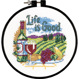 Dimensions LIFE IS GOOD Counted Cross Stitch Kit, Learn A Craft 72-73545