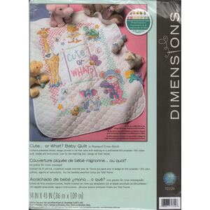 Dimensions CUTE.. OR WHAT QUILT Stamped Cross Stitch Kit, 72724