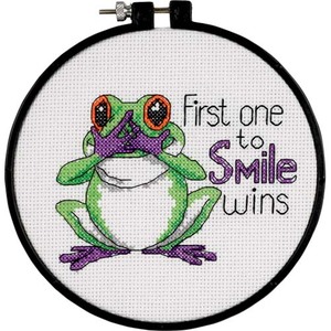 Dimensions FIRST ONE TO SMILE Counted Cross Stitch Kit, Learn A Craft 73519