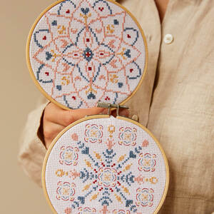 The Meditative Mandala Cross Stitch Duo Kit, DMC Mindful Making BK1953