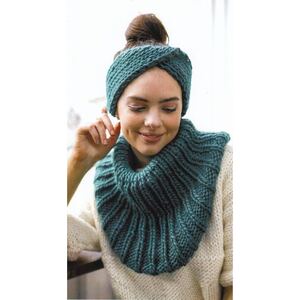 Cowl & Headband Crucci Knitting Pattern 1834 for 18 Ply Yarns