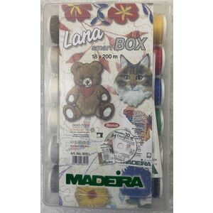 Madeira LANA Smart Box 18 x 200m Spools, Art No. 8051, Bonus Needles & CD