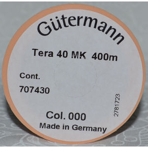 Gutermann Tera 40, BLACK, 400 Metre Kingspool, For High Tensile and Brilliant Seams