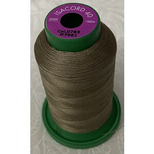 ISACORD 40 #0763 DARK RATTAN 1000m Machine Embroidery Sewing Thread