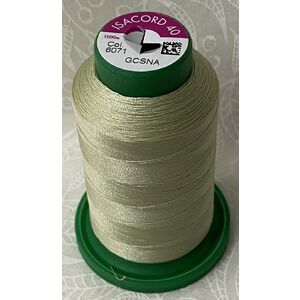 ISACORD 40 #6071 OLD LACE GREEN 1000m Machine Embroidery Sewing Thread