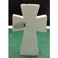 Resin LED Message Cross Christening, 110 x 155mm Lovely Light Up Cross Gift Idea