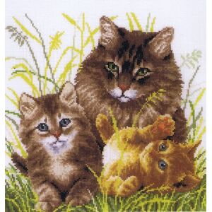 Vervaco CAT FAMILY Counted Cross Stitch Kit PN-0156114