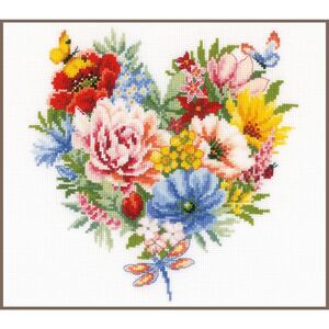 Vervaco HEART OF FLOWERS Counted Cross Stitch Kit PN-0179766