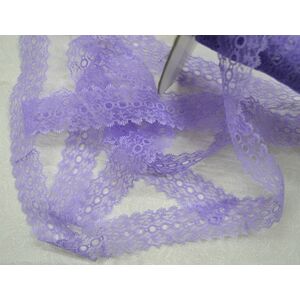 LILAC 37mm Feather Edge Eyelet Lace, Per metre