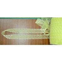 LEMON 37mm Feather Edge Eyelet Lace, Per metre