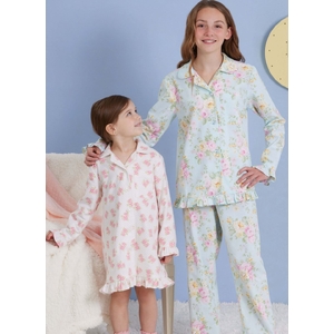 Simplicity Sewing Pattern S3045HH Children’s & Girls’ Lounge Tops, Gown, Shorts & Pants Sizes 3-6