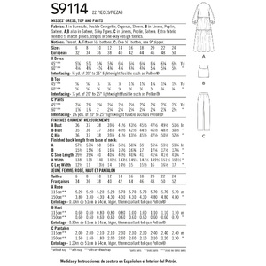 Simplicity Sewing Pattern S9114 Misses' Dress, Top & Pants H5 Sizes 6-14