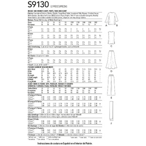 Simplicity Sewing Pattern S9130 Misses' & Women's Tops & Bottoms Simplicity Sewing Pattern 9130