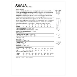 S9248 MISSES' COSTUME Simplicity Sewing Pattern 9248