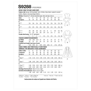 S9288 MISSES' WRAP TOP & SKIRT Simplicity Sewing Pattern 9288