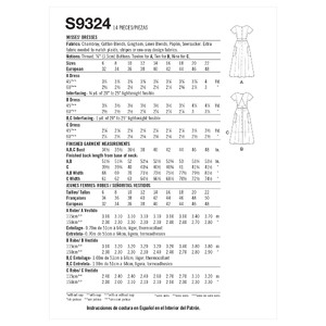 S9324 MISSES' DRESSES Simplicity Sewing Pattern 9324