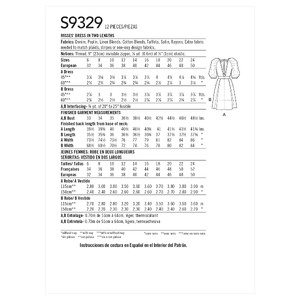 S9329 MISSES' DRESS Simplicity Sewing Pattern 9329