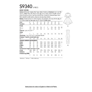 S9340 MISSES' COSTUME Simplicity Sewing Pattern 9340R5 14-22