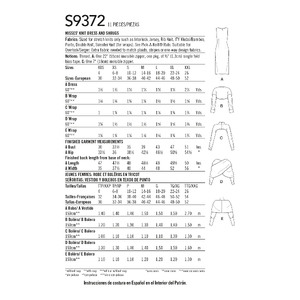 S9372 MISSES' DRESS & SHRUGS Simplicity Sewing Pattern 9372