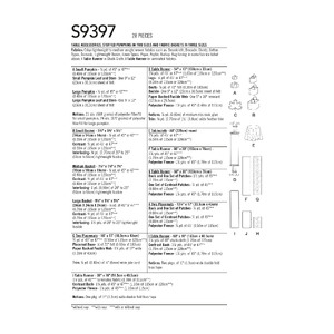 S9397 AUTUMN TABLE ACCESSORIES Simplicity Sewing Pattern 9397