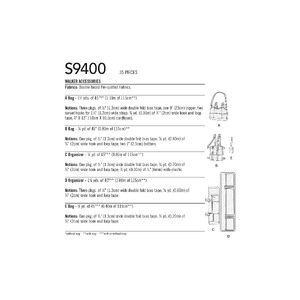 S9400 WALKER ACCESSORIES Simplicity Sewing Pattern 9400