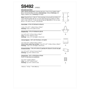 S9492 WHEELCHAIR ACCESSORIES Simplicity Sewing Pattern 9492