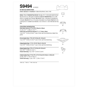 S9494 HOT & COLD COMFORT PACK Simplicity Sewing Pattern 9494