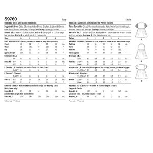 Simplicity Sewing Pattern S9760A Toddlers' Dress with Sleeve Variations Sizes 1/2-4