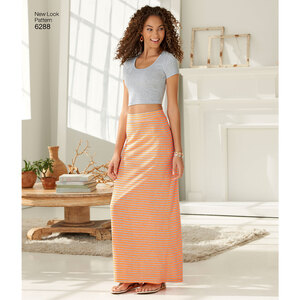 New Look Sewing Pattern 6288 Misses' Pull on Knit Skirts