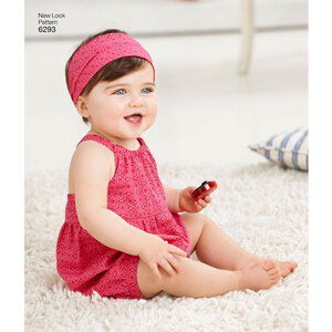 New Look Sewing Pattern 6293 Babies' Romper, Dress, Panties and Headband