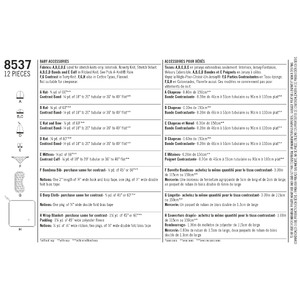 Simplicity Pattern 8537 Baby Accessories Simplicity Sewing Pattern 8537