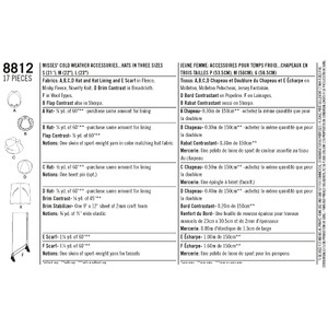 Pattern 8812 Misses Cold Weather Accessories Simplicity Sewing Pattern 8812
