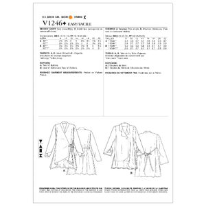 Vogue Sewing Pattern Misses' Shirt 1246BB (Sizes 8-14) (Sizes 8-14)