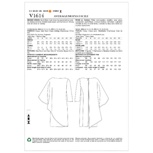 Vogue Sewing Pattern Misses' Dress 1614 A5 (Sizes 6-14)