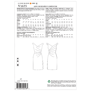 Vogue Sewing Pattern Misses' Special Occasion Dress 1655 A5 (Sizes 6-14)