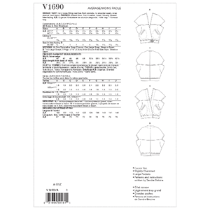 Vogue Sewing Pattern Misses' Vest 1690A