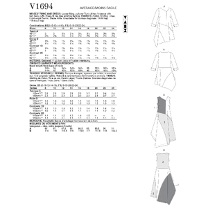 Vogue Sewing Pattern - Misses' Tunic & Dress 1694B5